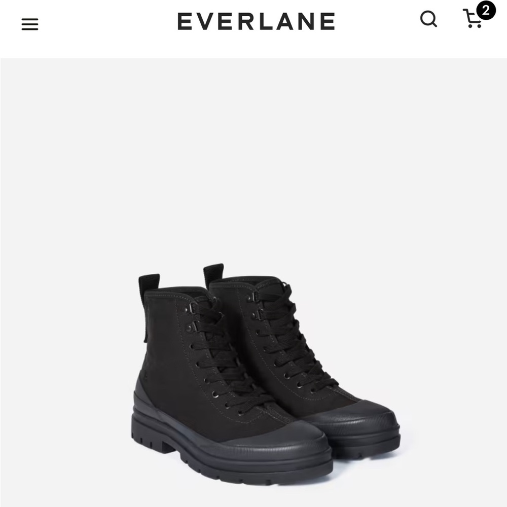 Everlane Canvas boot. Size 7.5, just like a black on black converse